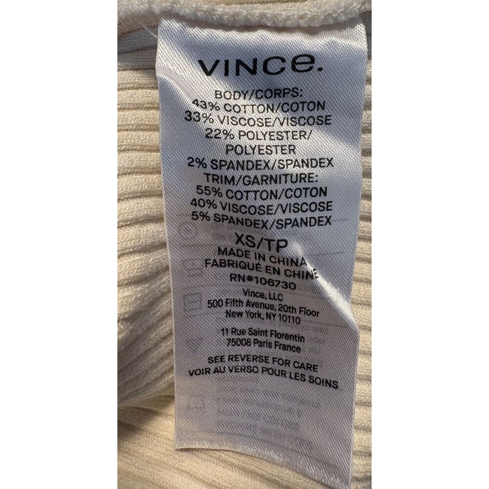 VINCE. Cotton-Blend Ribbed High-Neck Tank Dress - Picture 4 of 6